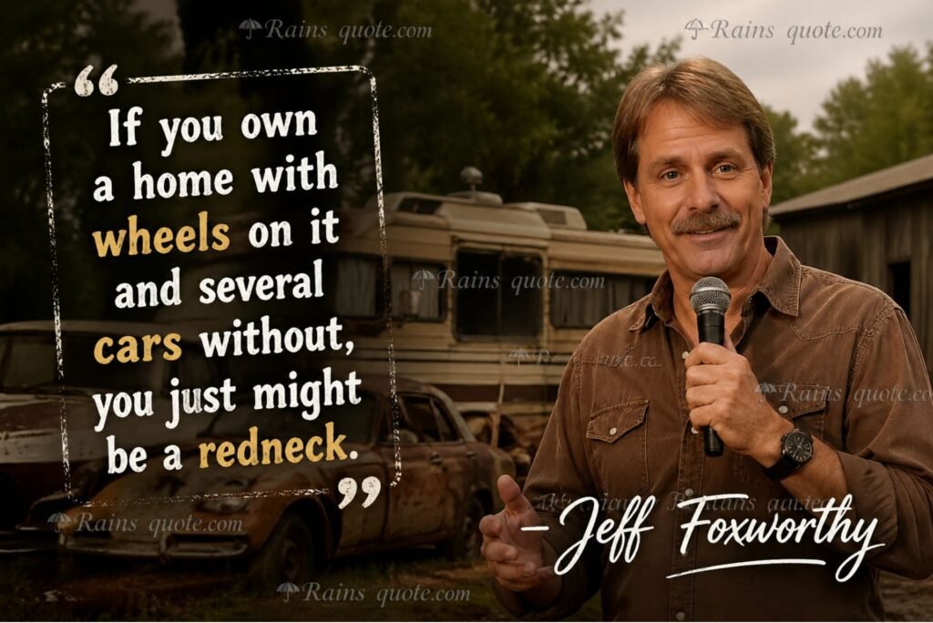 “ If you own a home with wheels on it and several cars without, you just might be a redneck. ”