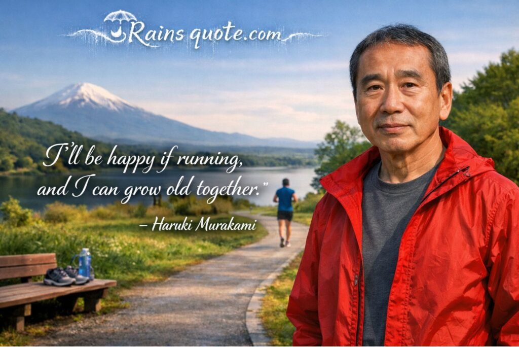 “I'll be happy if running, and I can grow old together.”