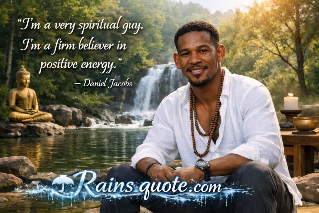 “I'm a very spiritual guy. I'm a firm believer in positive energy.”