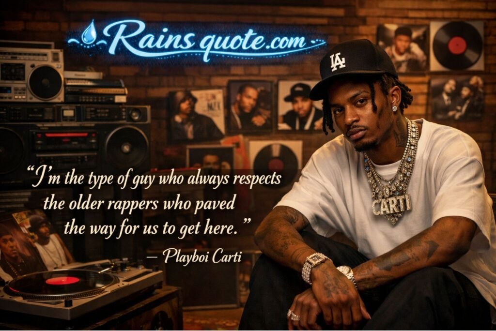 “ I'm the type of guy who always respects the older rappers who paved the way for us to get here. ”