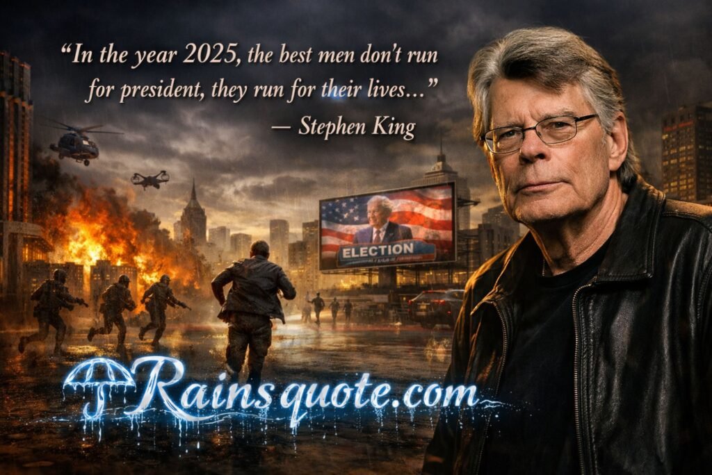 “In the year 2025, the best men don't run for president, they run for their lives. . . .”