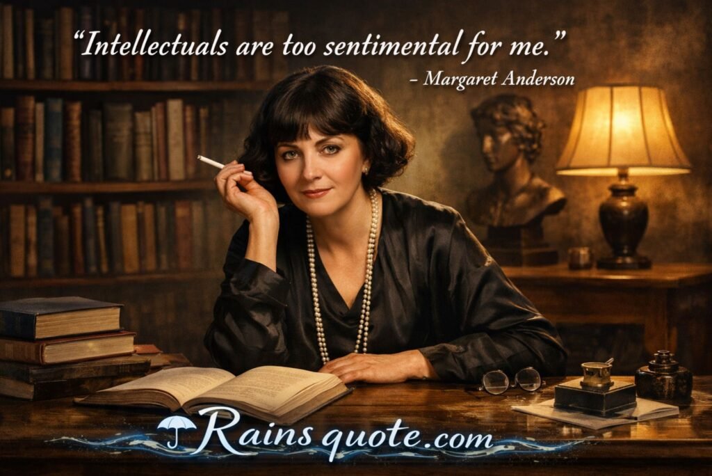 “Intellectuals are too sentimental for me.”