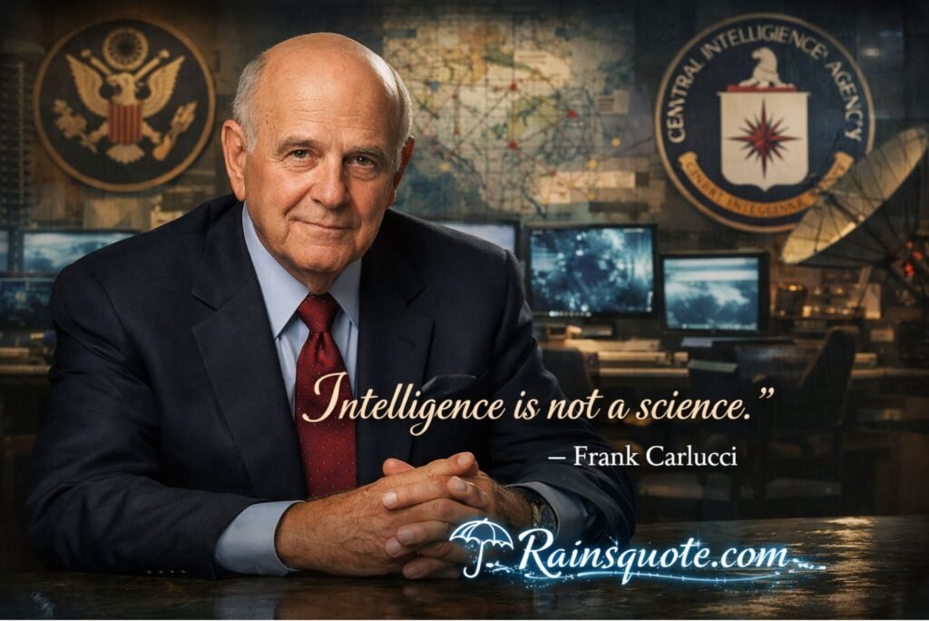 “Intelligence is not a science.”
