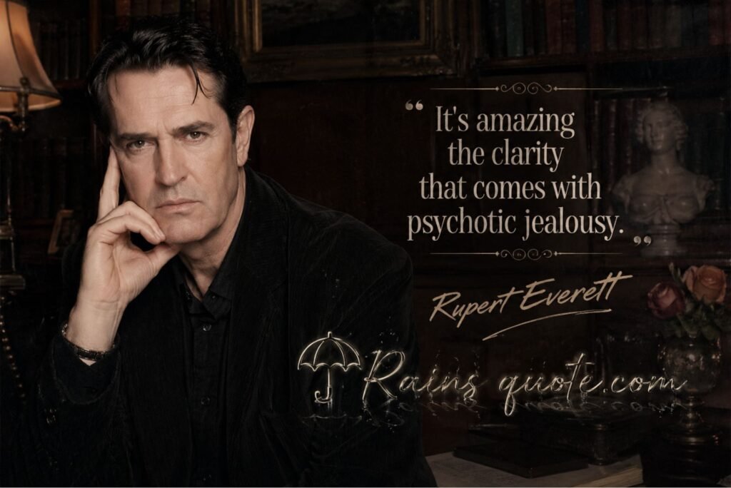 “It's amazing the clarity that comes with psychotic jealousy.”