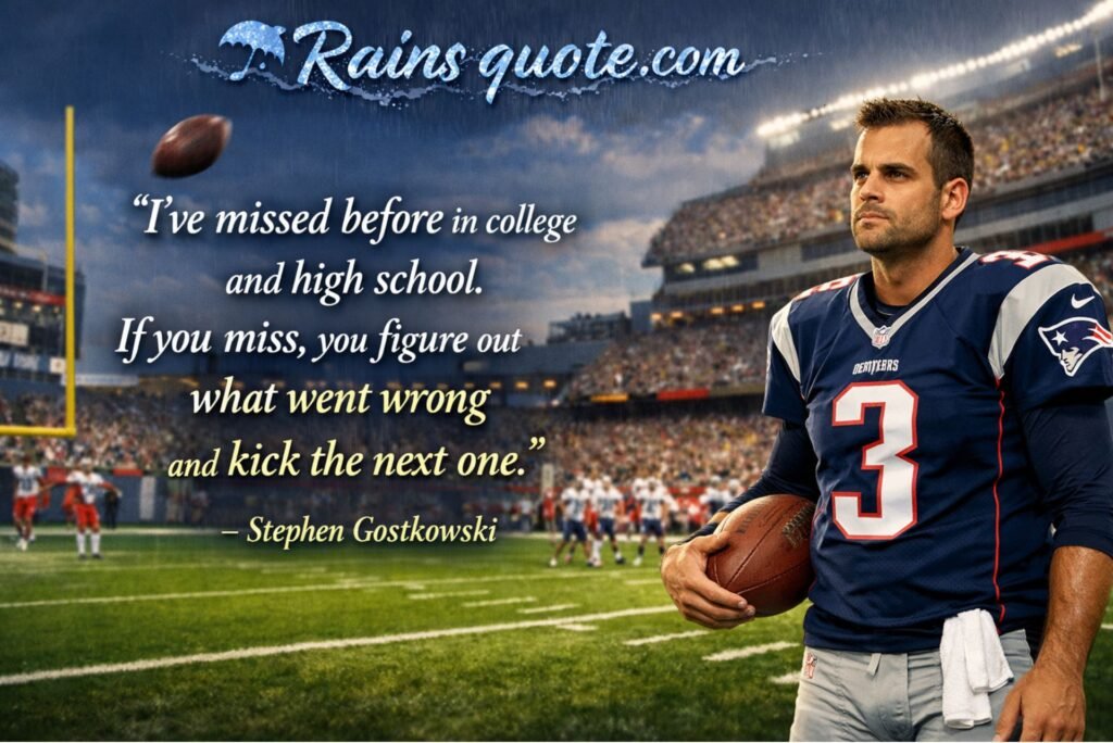 “I've missed before in college and high school. If you miss, you figure out what went wrong and kick the next one.”