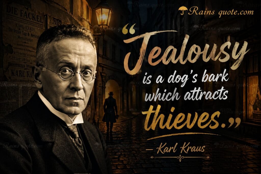 “Jealousy is a dog's bark which attracts thieves.”