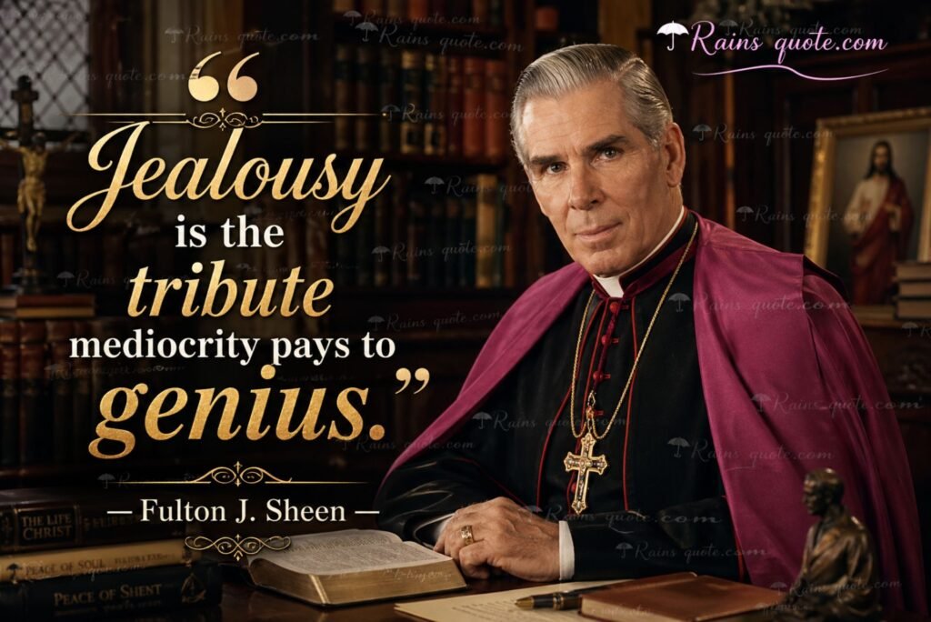 “Jealousy is the tribute mediocrity pays to genius.”