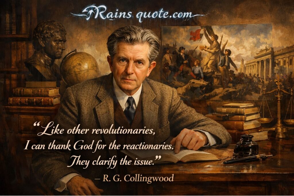 “Like other revolutionaries, I can thank God for the reactionaries. They clarify the issue.”