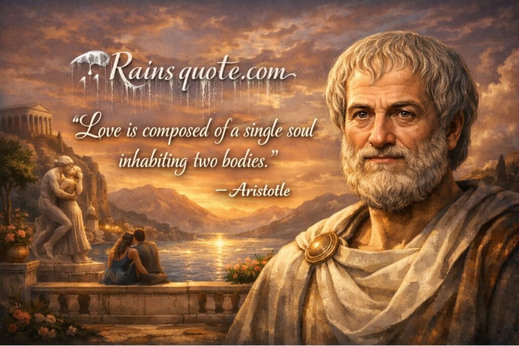 “Love is composed of a single soul inhabiting two bodies.”