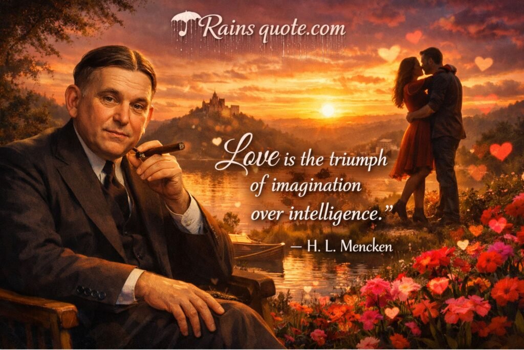 “Love is the triumph of imagination over intelligence.”