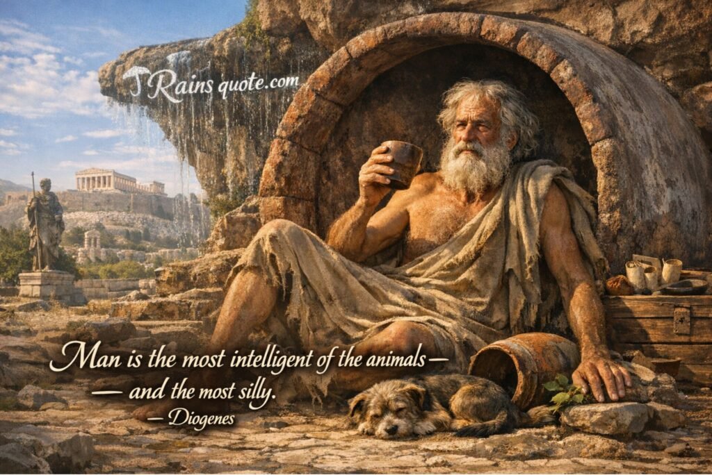 “Man is the most intelligent of the animals — and the most silly.”