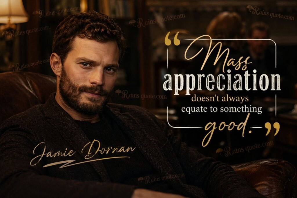  “Mass appreciation doesn't always equate to something good.”