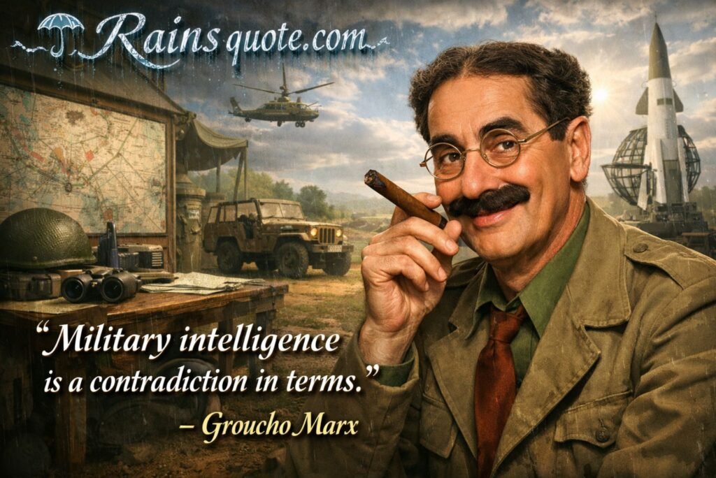 “Military intelligence is a contradiction in terms.”