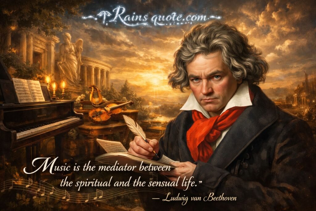 “Music is the mediator between the spiritual and the sensual life.”