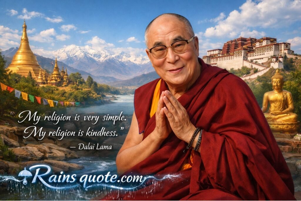 โMy religion is very simple. My religion is kindness.โ