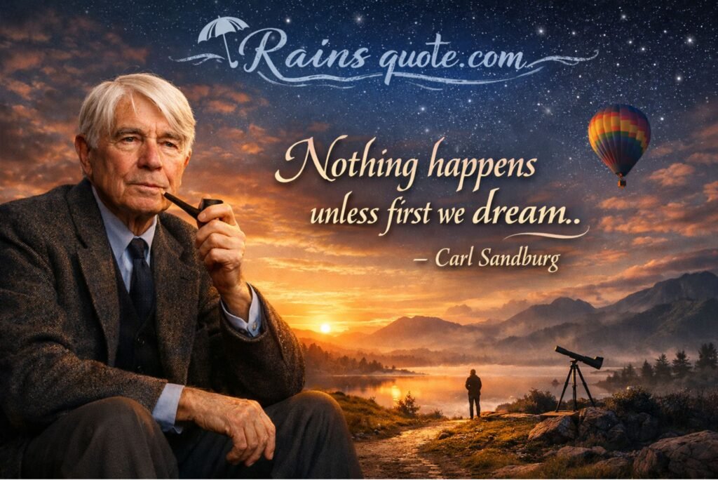 “Nothing happens unless first we dream.”