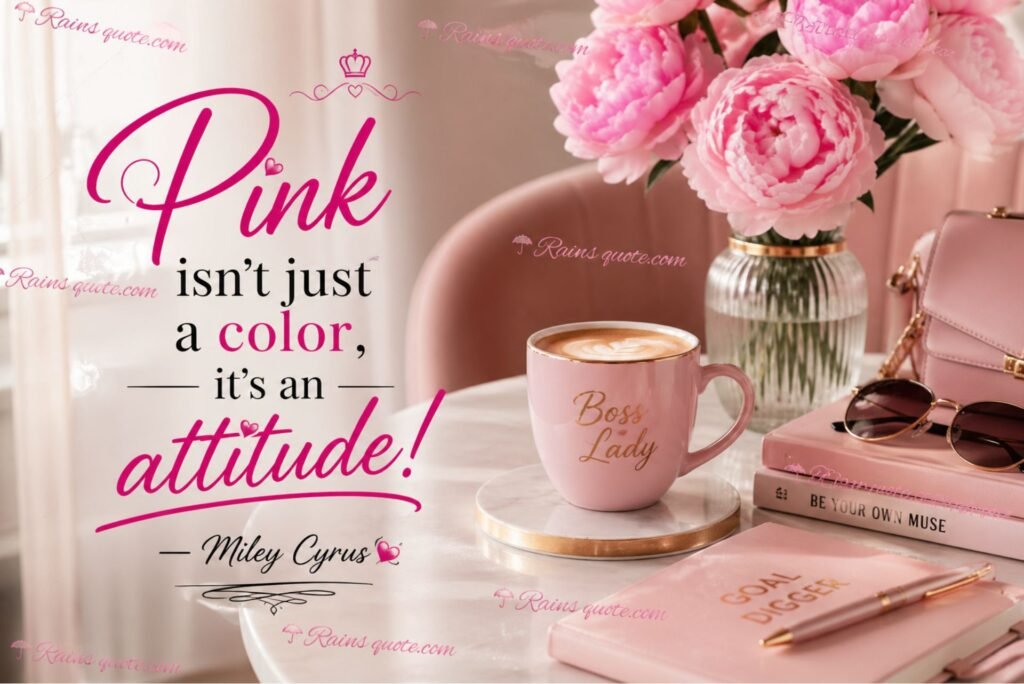 “Pink isn't just a color, it's an attitude!”