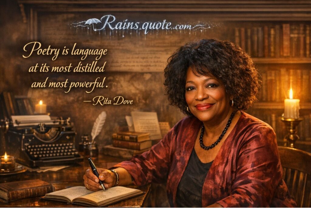 “Poetry is language at its most distilled and most powerful.”