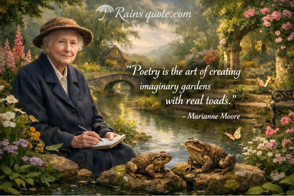 “Poetry is the art of creating imaginary gardens with real toads.”