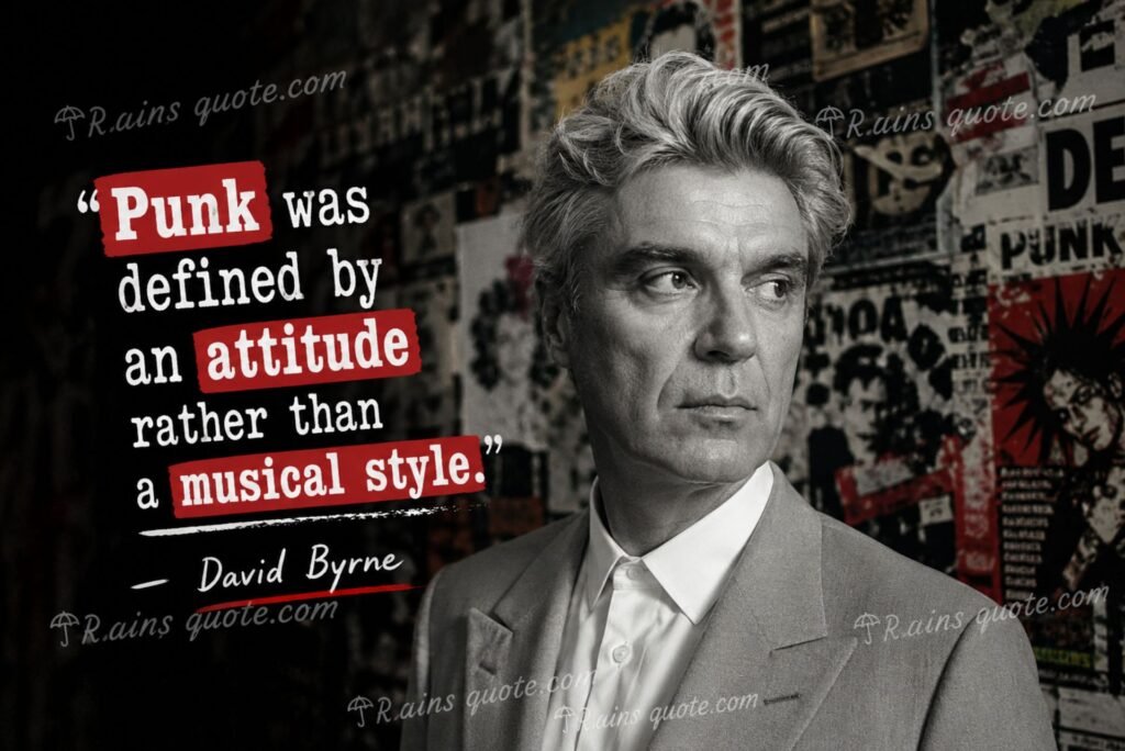 “Punk was defined by an attitude rather than a musical style.”