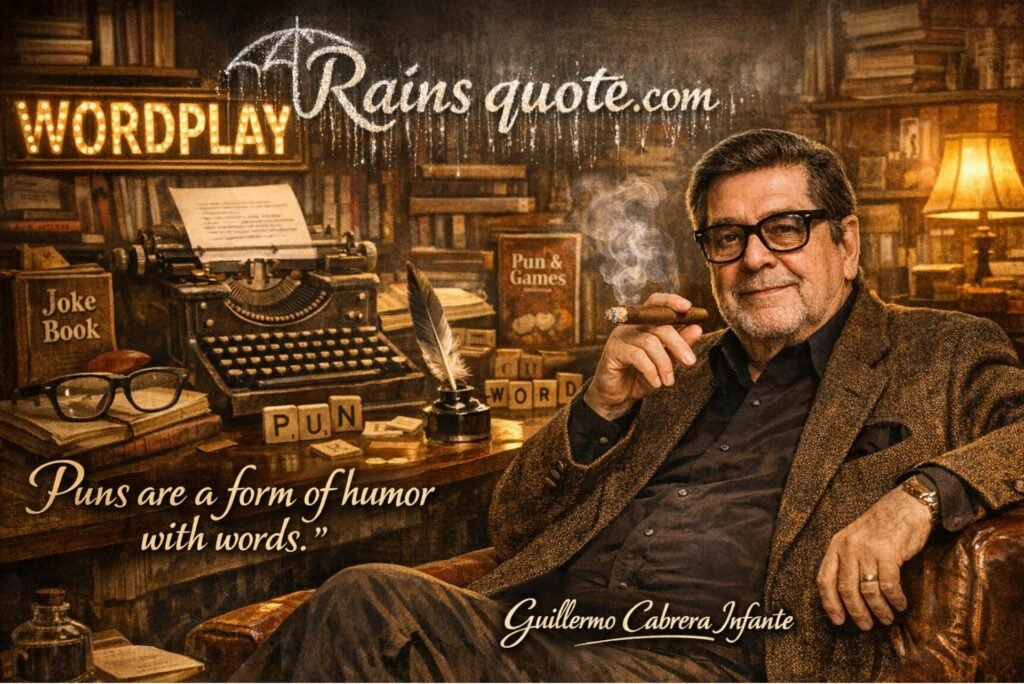 “Puns are a form of humor with words.”