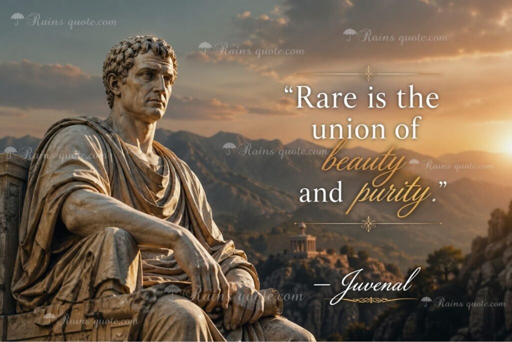 “Rare is the union of beauty and purity.”