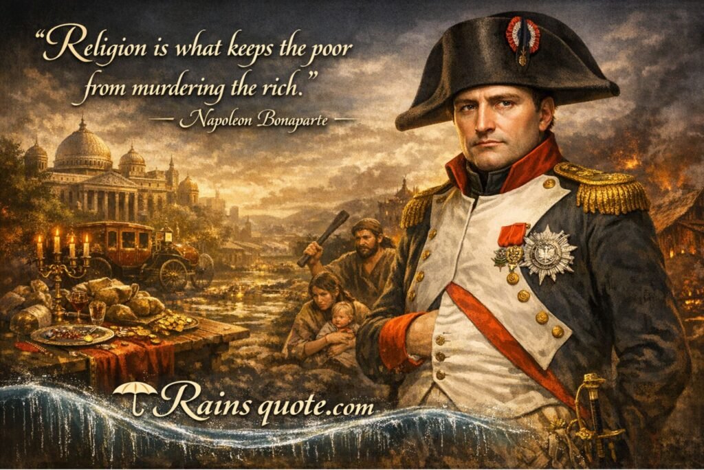 โReligion is what keeps the poor from murdering the rich.โ