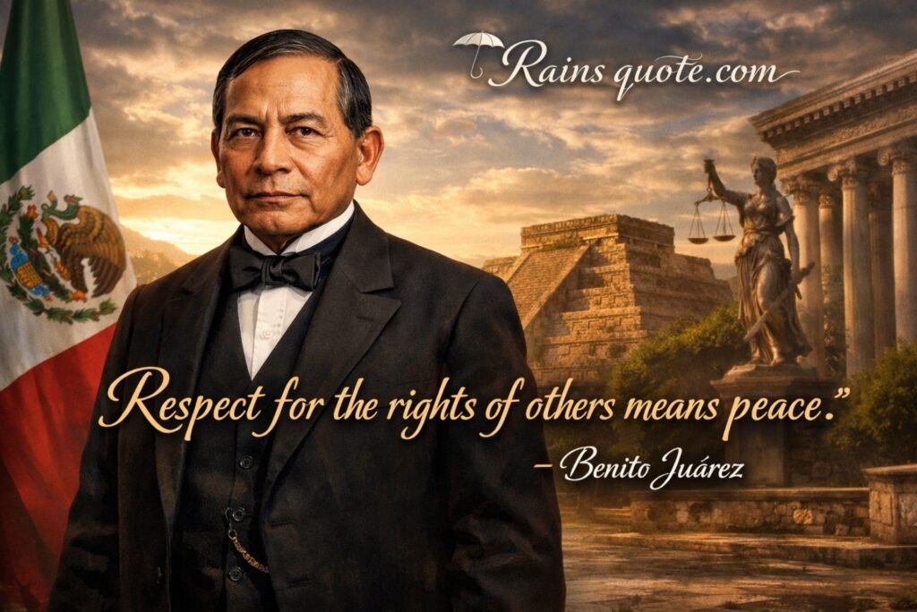  “ Respect for the rights of others means peace. ”
