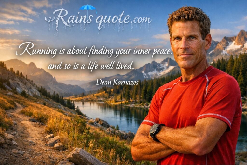 “Running is about finding your inner peace, and so is a life well lived.”