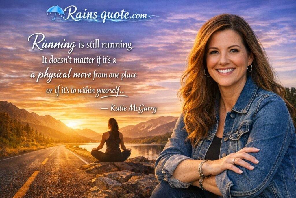 “Running is still running. It doesn't matter if it's a physical move from one place to another or if it's to within yourself.”