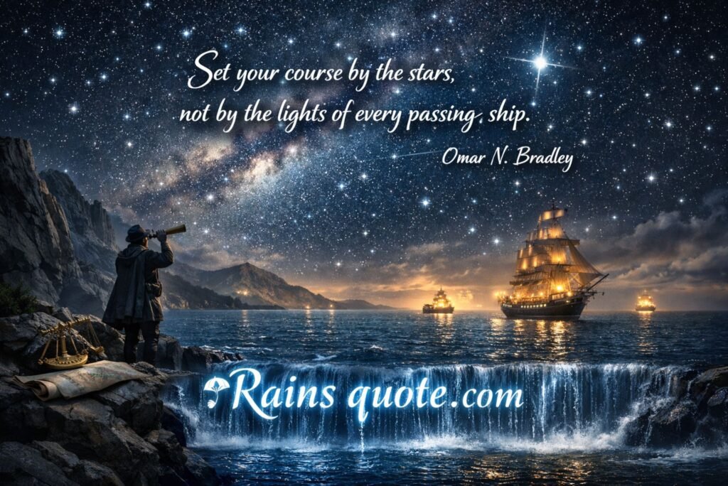 “Set your course by the stars, not by the lights of every passing ship.”
