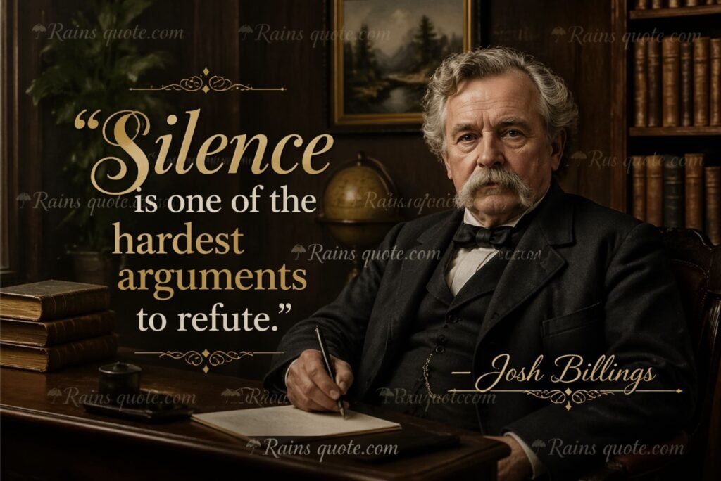 “Silence is one of the hardest arguments to refute.”