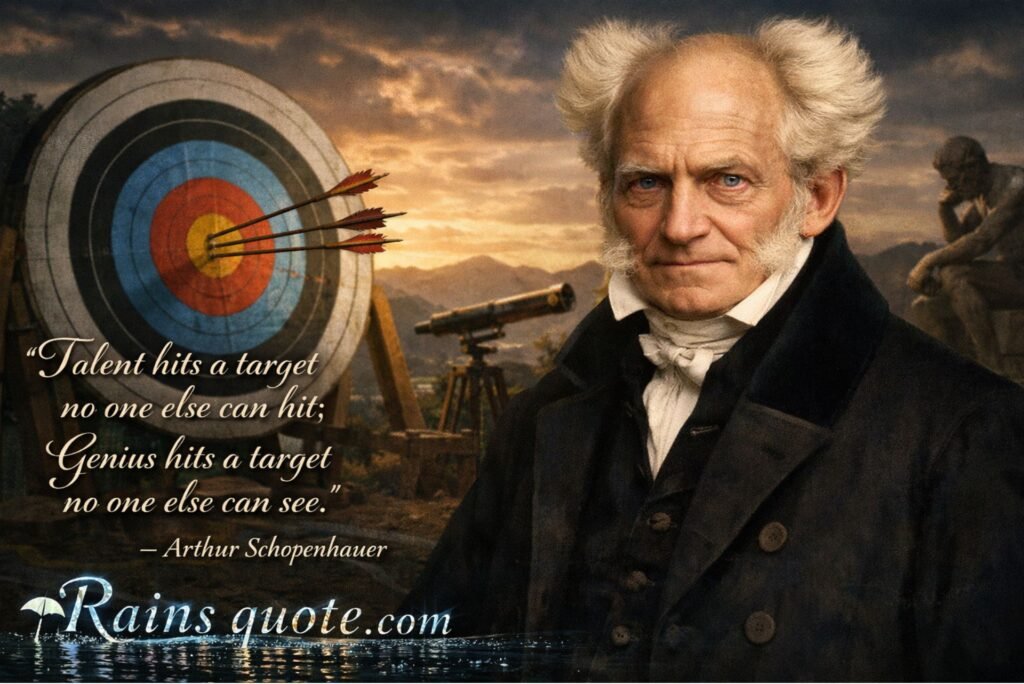 “Talent hits a target no one else can hit; Genius hits a target no one else can see.”