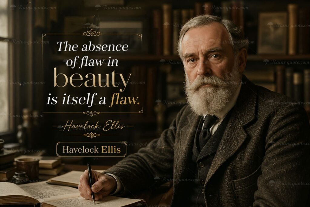 “The absence of flaw in beauty is itself a flaw.”