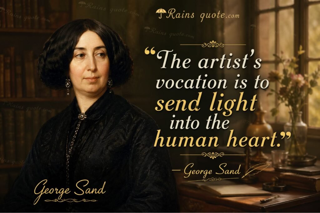 “The artist's vocation is to send light into the human heart.”