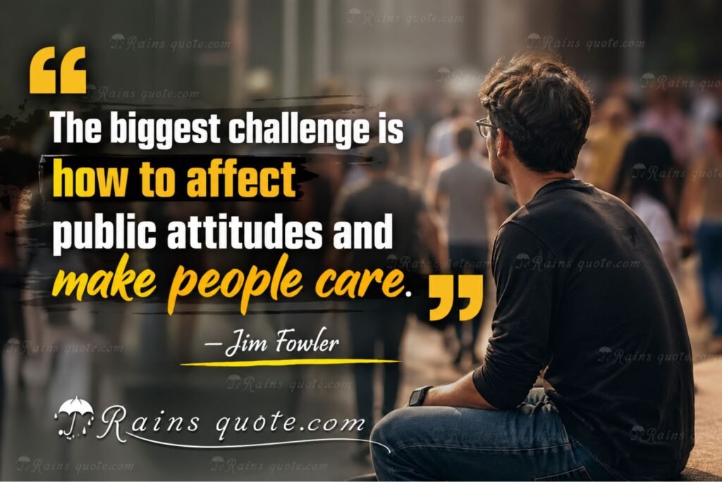 “The biggest challenge is how to affect public attitudes and make people care.”