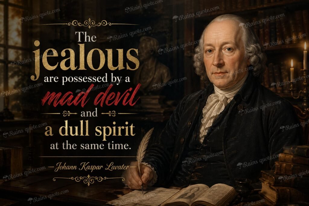 “The jealous are possessed by a mad devil and a dull spirit at the same time.”