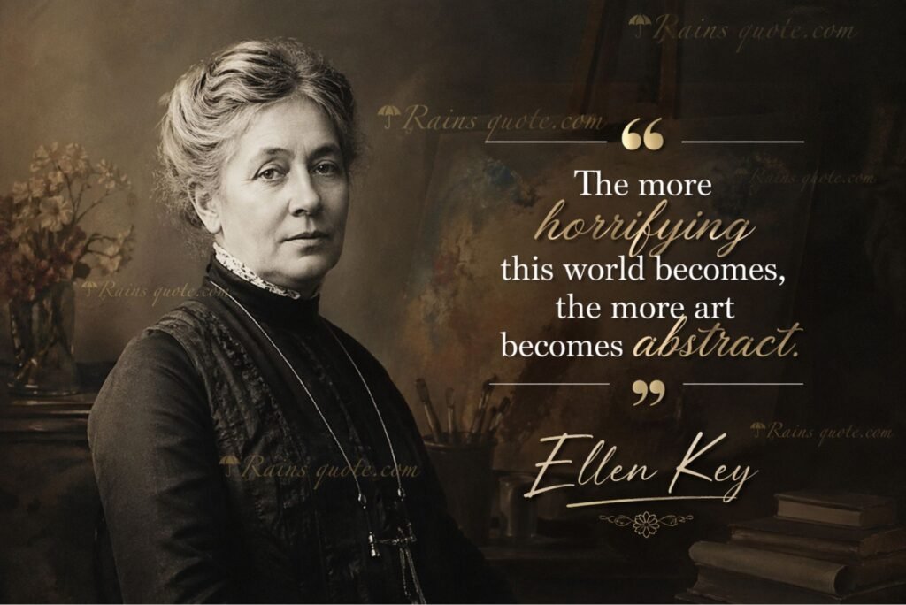The more horrifying this world becomes, the more art becomes abstract.”