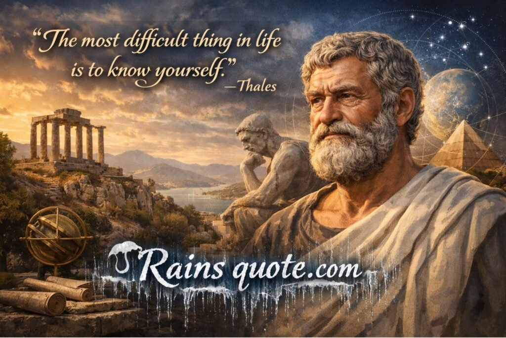 “The most difficult thing in life is to know yourself.”
