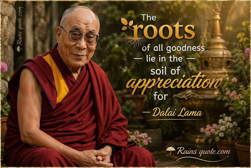 “The roots of all goodness lie in the soil of appreciation for goodness.”