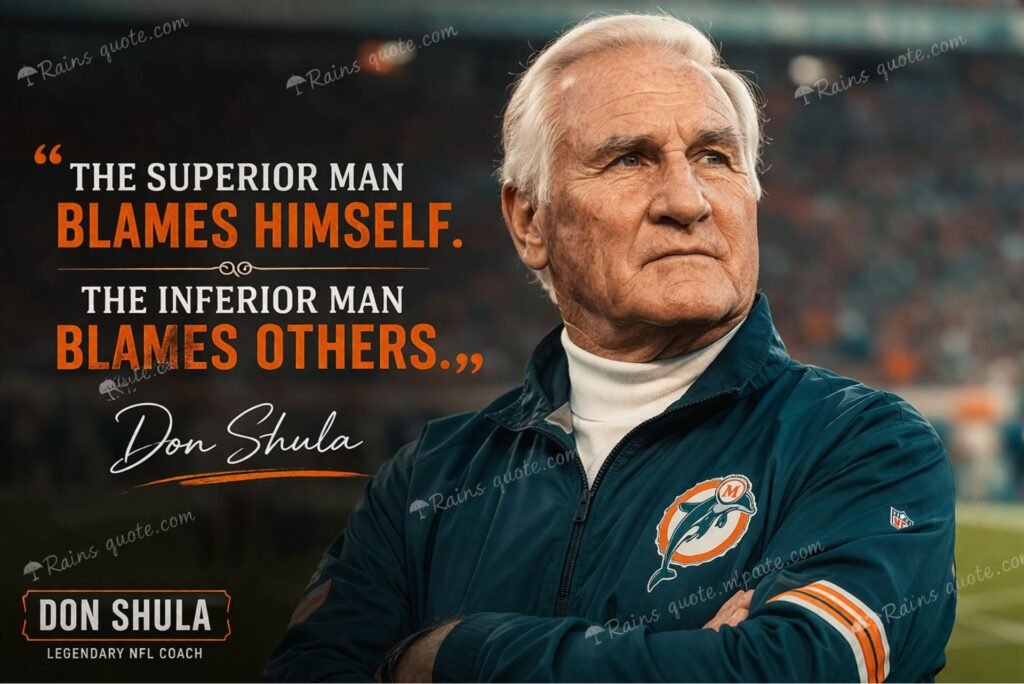 “The superior man blames himself. The inferior man blames others.”