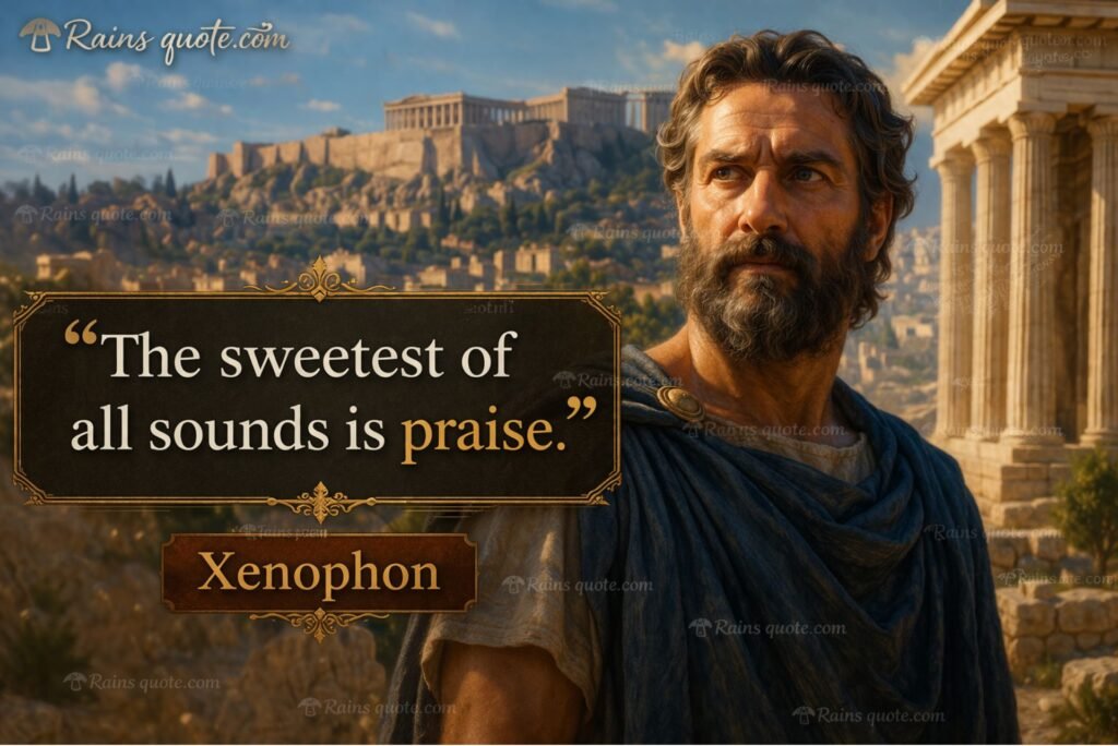 “The sweetest of all sounds is praise.”