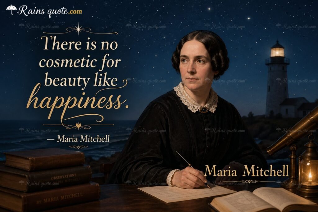 “There is no cosmetic for beauty like happiness.”