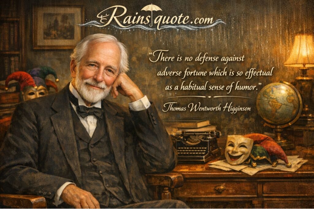 “There is no defense against adverse fortune which is so effectual as a habitual sense of humor.”