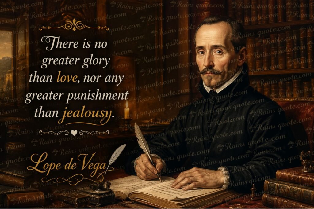 “There is no greater glory than love, nor any greater punishment than jealousy.”