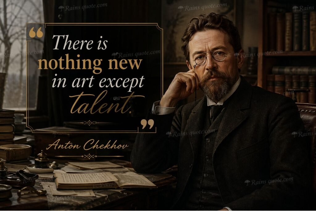 “There is nothing new in art except talent.”