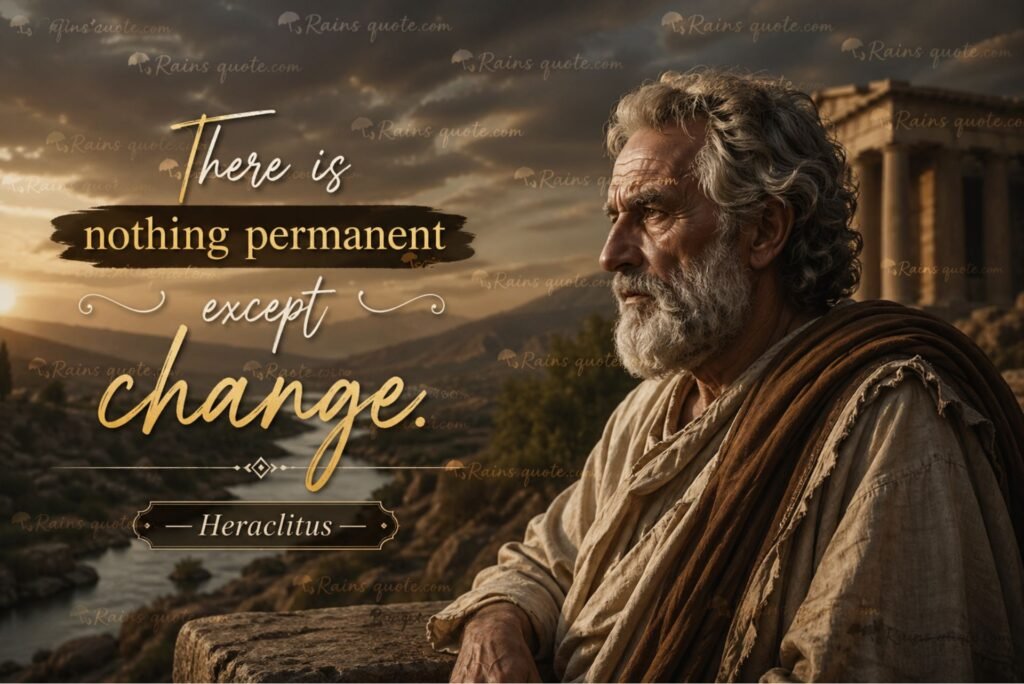 “There is nothing permanent except change.”