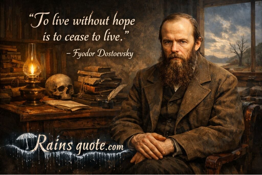 “To live without hope is to cease to live.”
