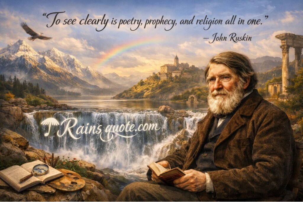 “To see clearly is poetry, prophecy, and religion all in one.”