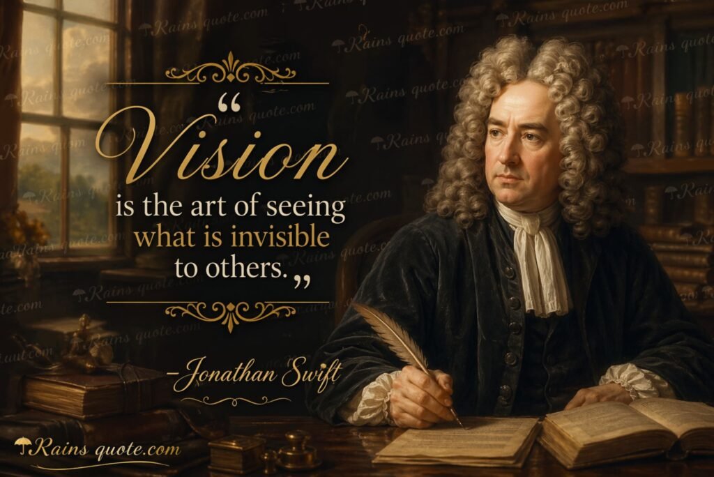 “Vision is the art of seeing what is invisible to others.”